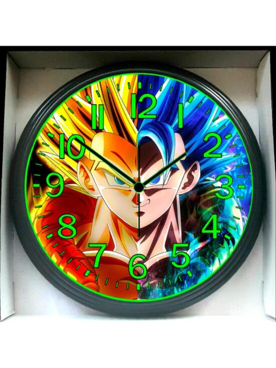 DRAGON BALL Game Room Glow In The Dark Wall Clock New!